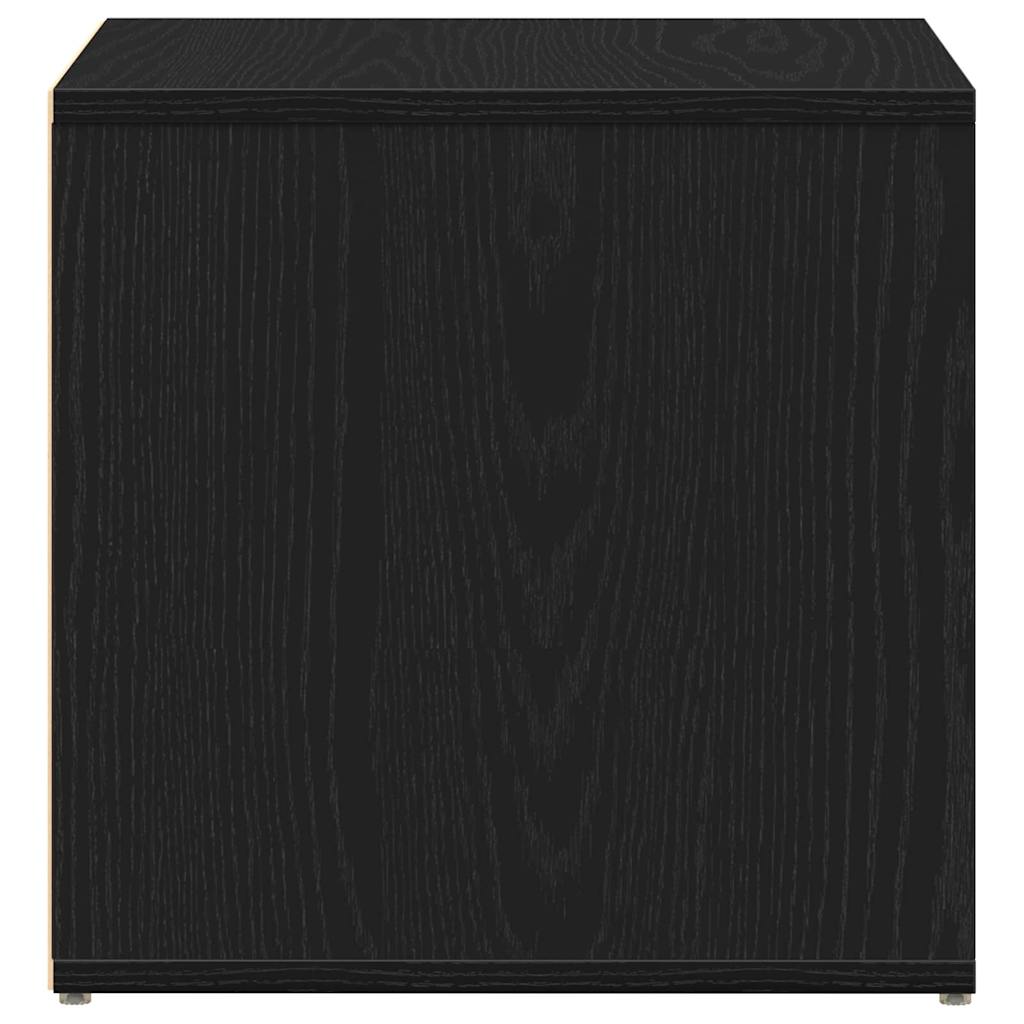 Kommode Schwarz Eichen-Optik 40,5 x 40 x 40 cm Holzwerkstoff