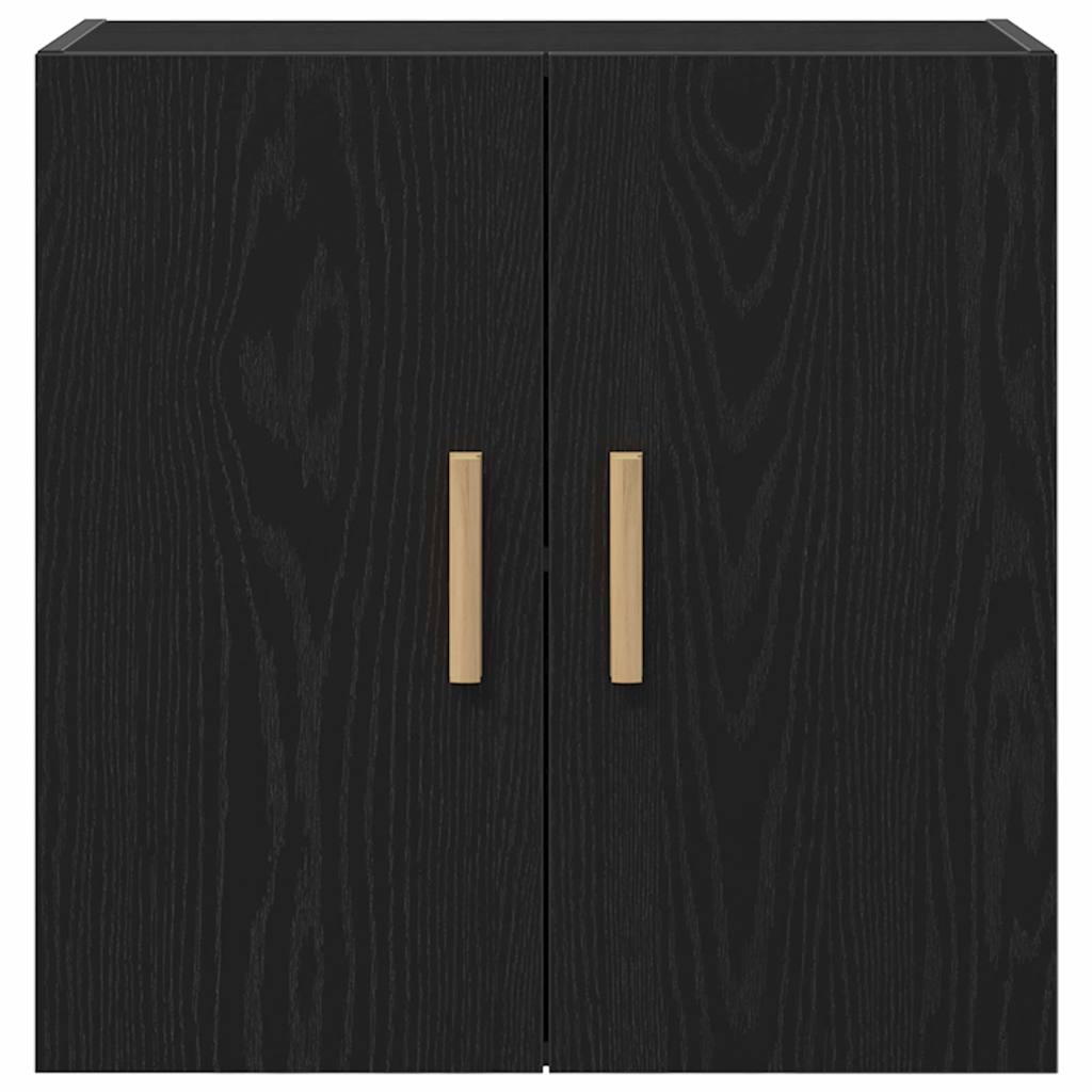 Wandschrank Schwarz Eichen-Optik 60 x 30 x 60 cm Holzwerkstoff