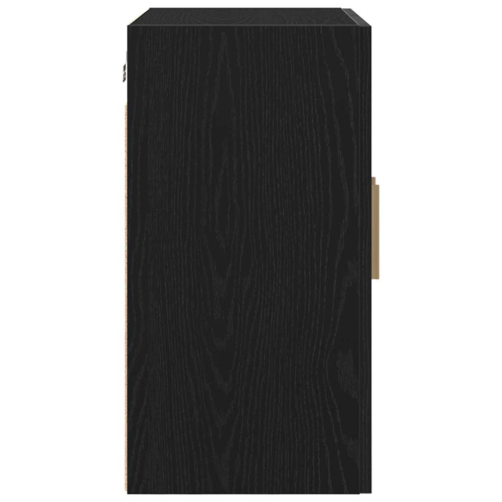 Wandschrank Schwarz Eichen-Optik 60 x 30 x 60 cm Holzwerkstoff
