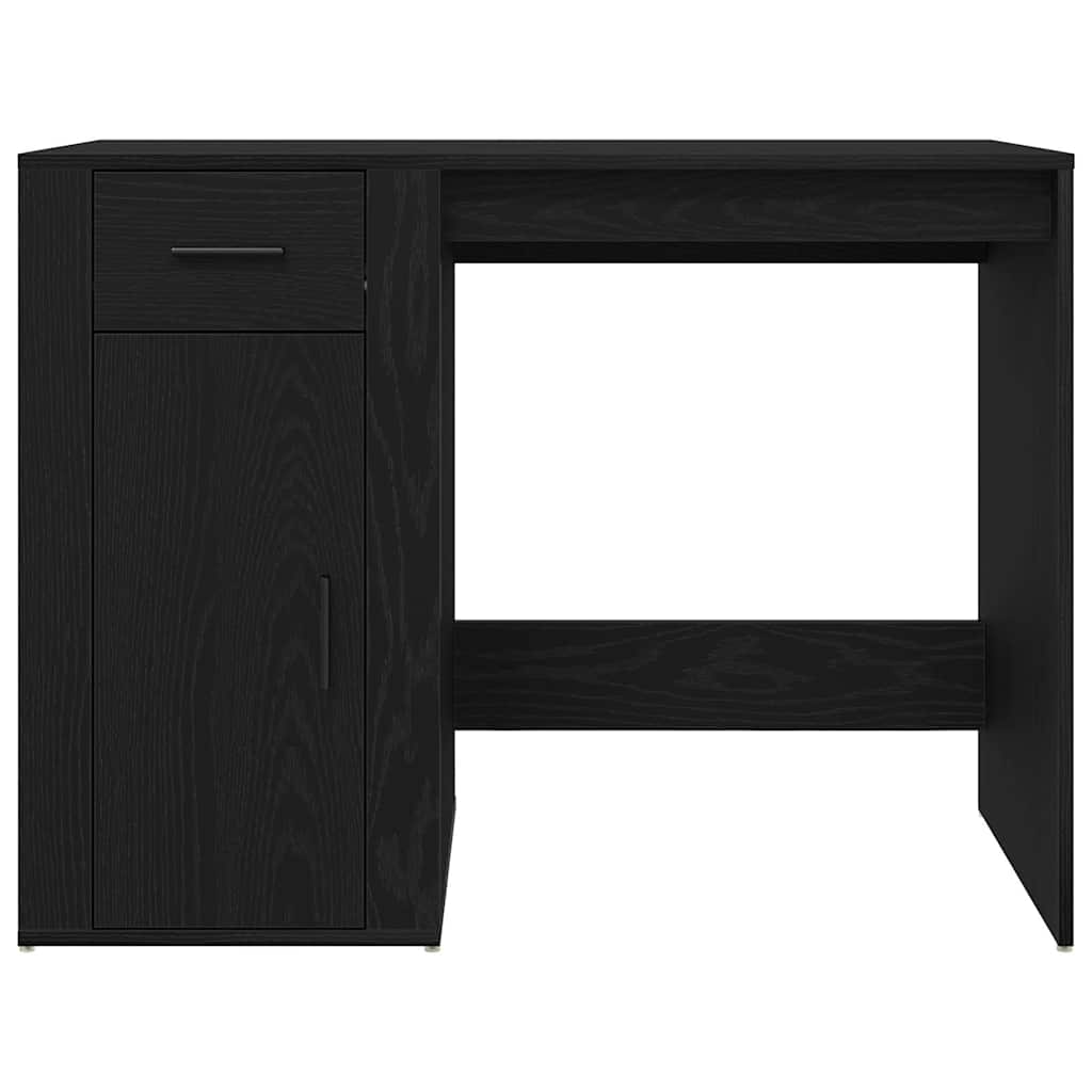 Schreibtisch mit Speicher Schwarz Eichen-Optik 100 x 49 x 74 cm