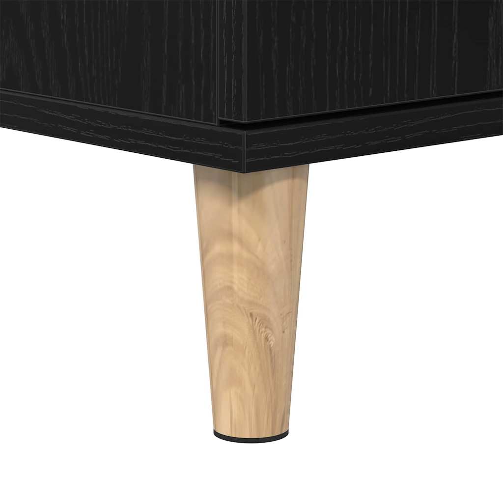 Badezimmerschrank mit Tür Schwarz Eichen-Optik 30 x 30 x 100 cm