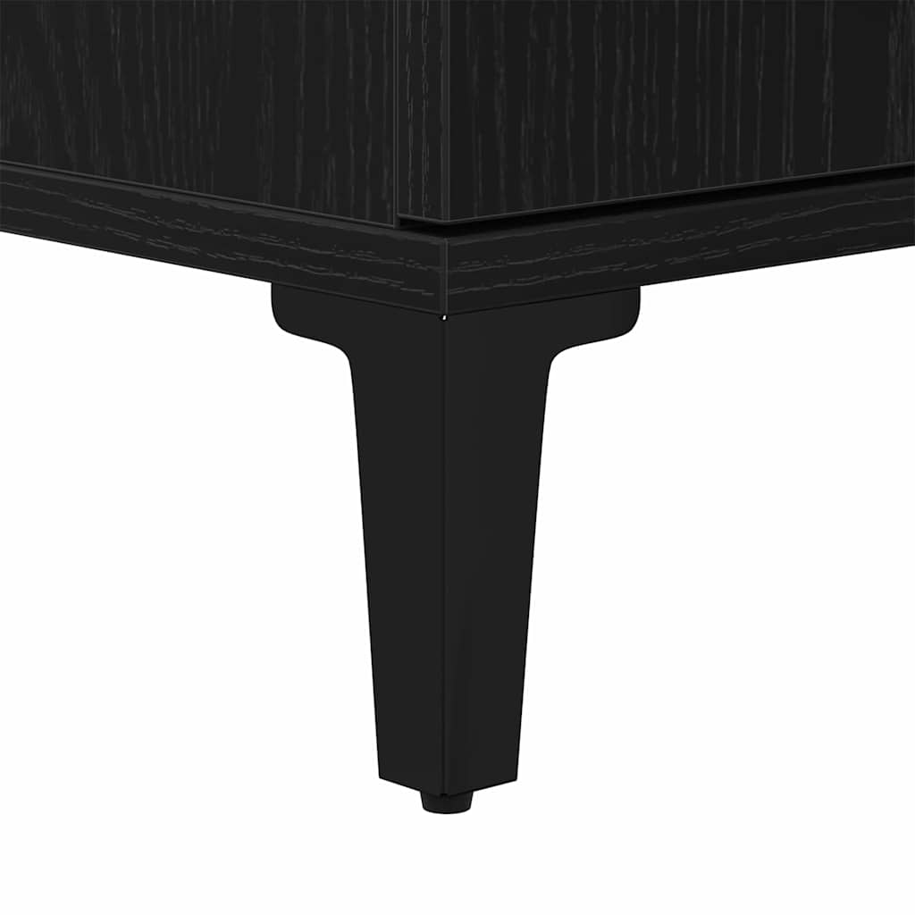 Badezimmerschrank mit Tür Schwarz Eichen-Optik 30 x 30 x 100 cm
