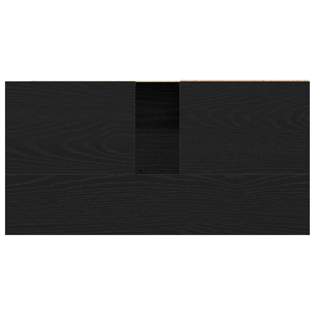 Badezimmerschrank mit Tür Schwarz Eichen-Optik 65 x 33 x 60 cm