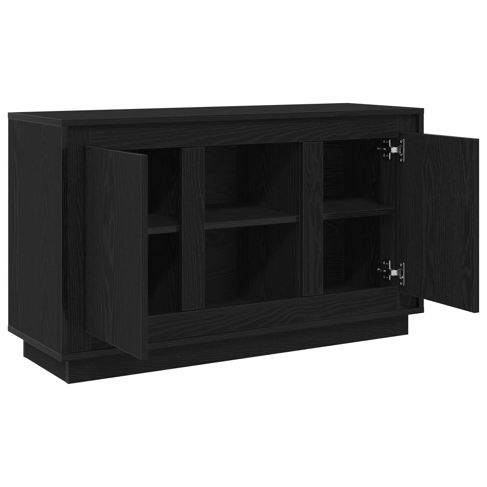 Sideboard Schwarz Eichen-Optik 102 x 35 x 60 cm Holzwerkstoff
