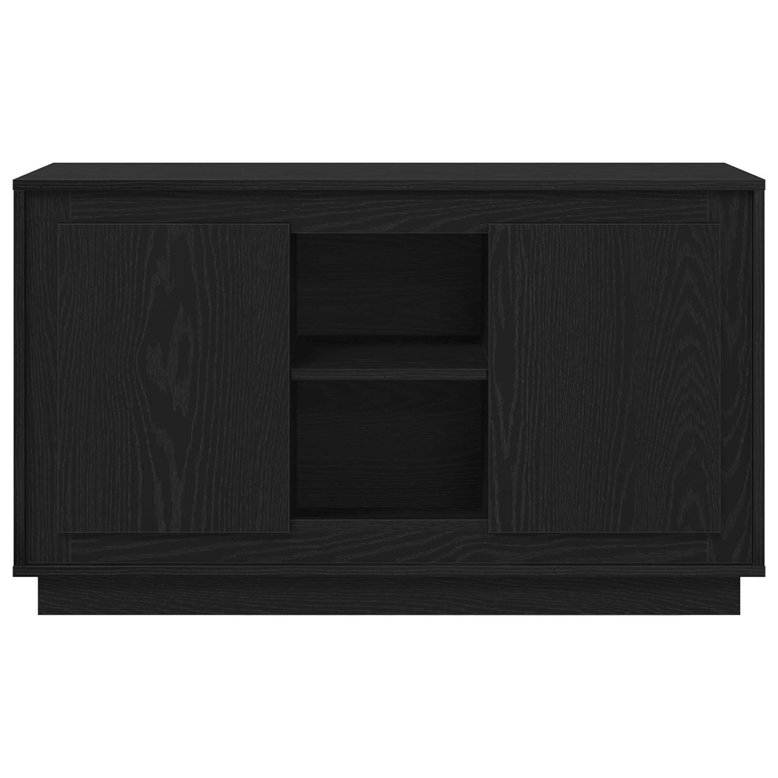 Sideboard Schwarz Eichen-Optik 102 x 35 x 60 cm Holzwerkstoff