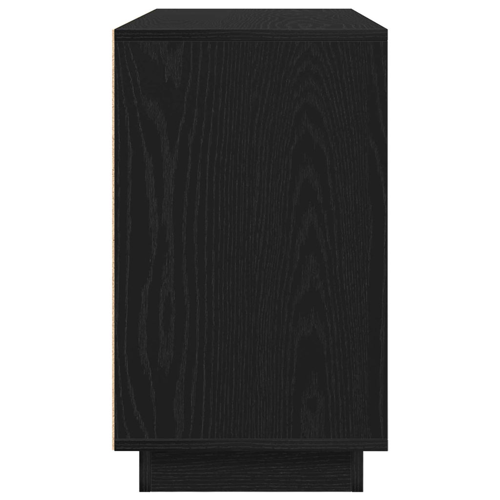 Sideboard Schwarz Eichen-Optik 102 x 35 x 60 cm Holzwerkstoff