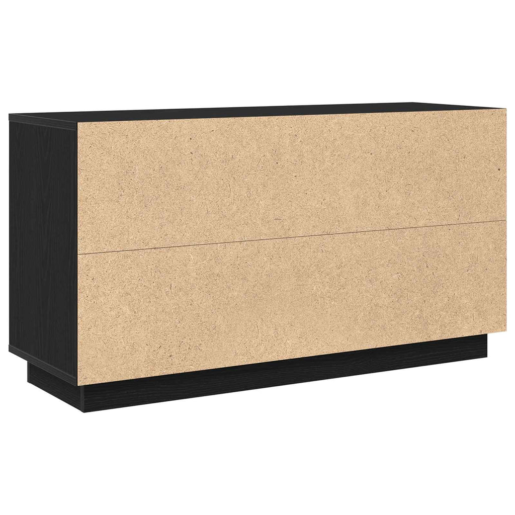 Sideboard Schwarz Eichen-Optik 102 x 35 x 55 cm Holzwerkstoff
