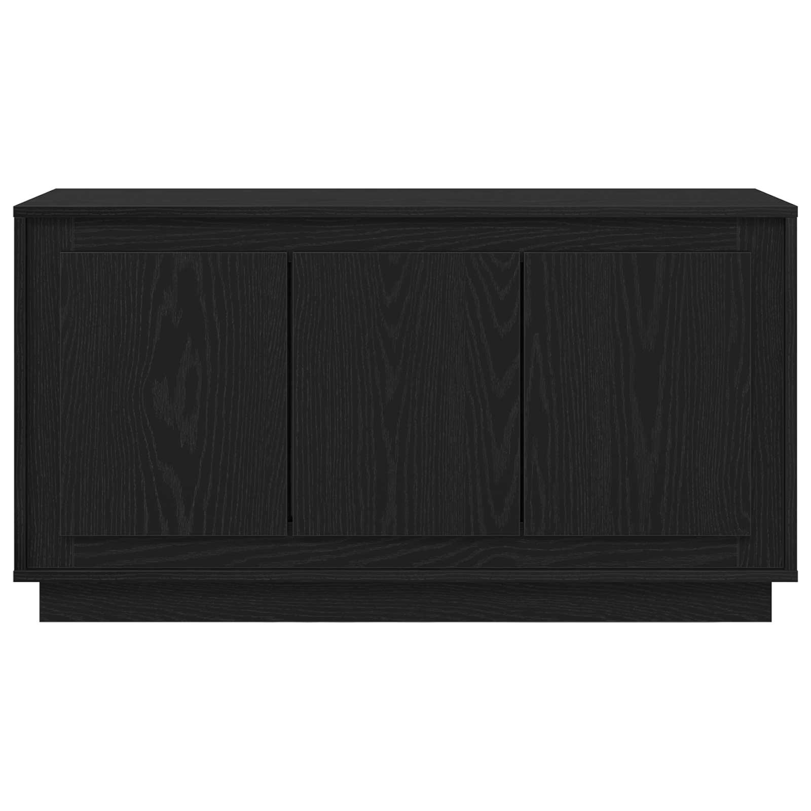 Sideboard Schwarz Eichen-Optik 102 x 35 x 55 cm Holzwerkstoff