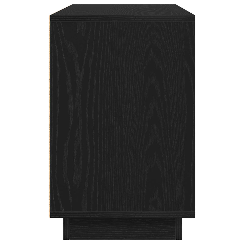 Sideboard Schwarz Eichen-Optik 102 x 35 x 55 cm Holzwerkstoff