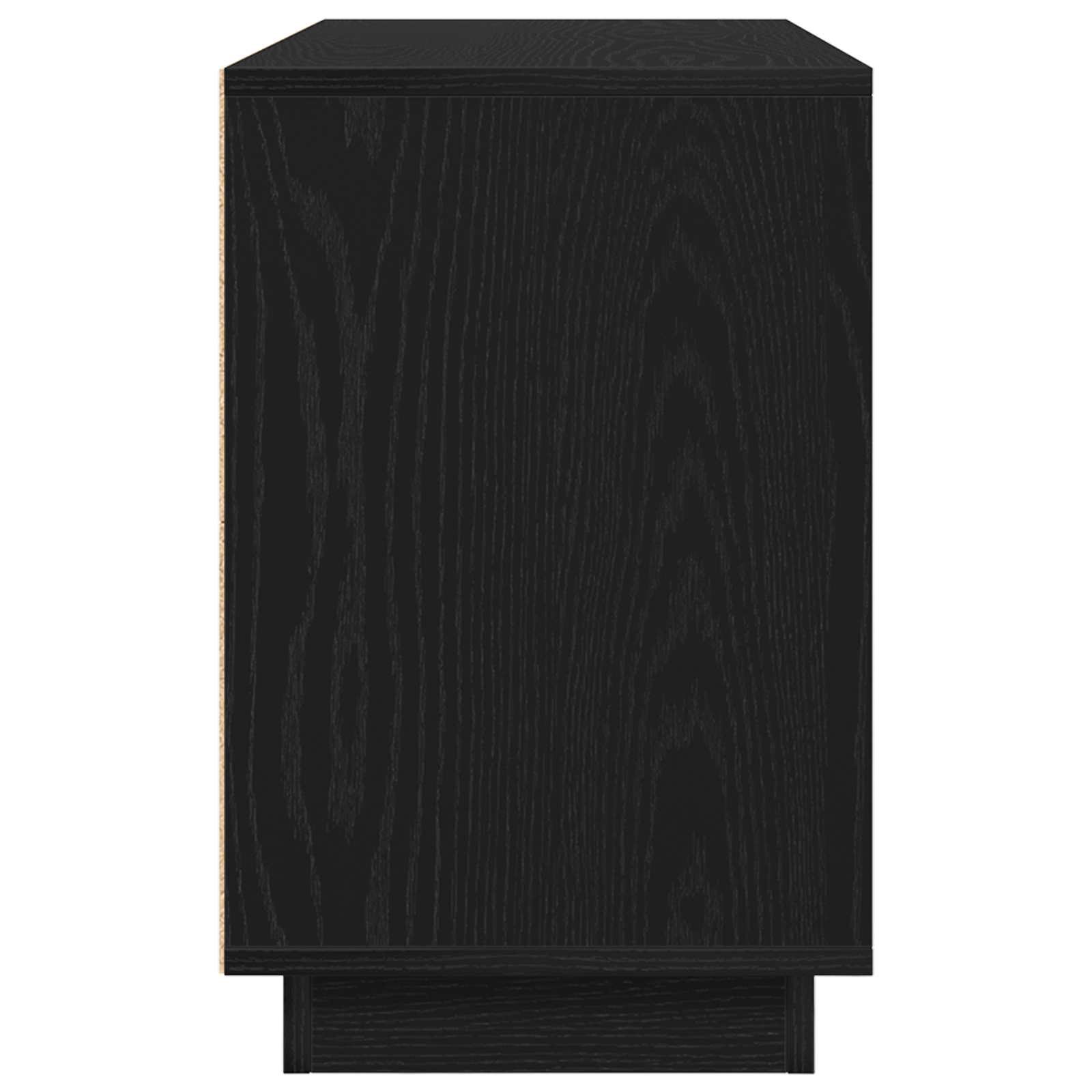 Sideboard Schwarz Eichen-Optik 102 x 35 x 55 cm Holzwerkstoff