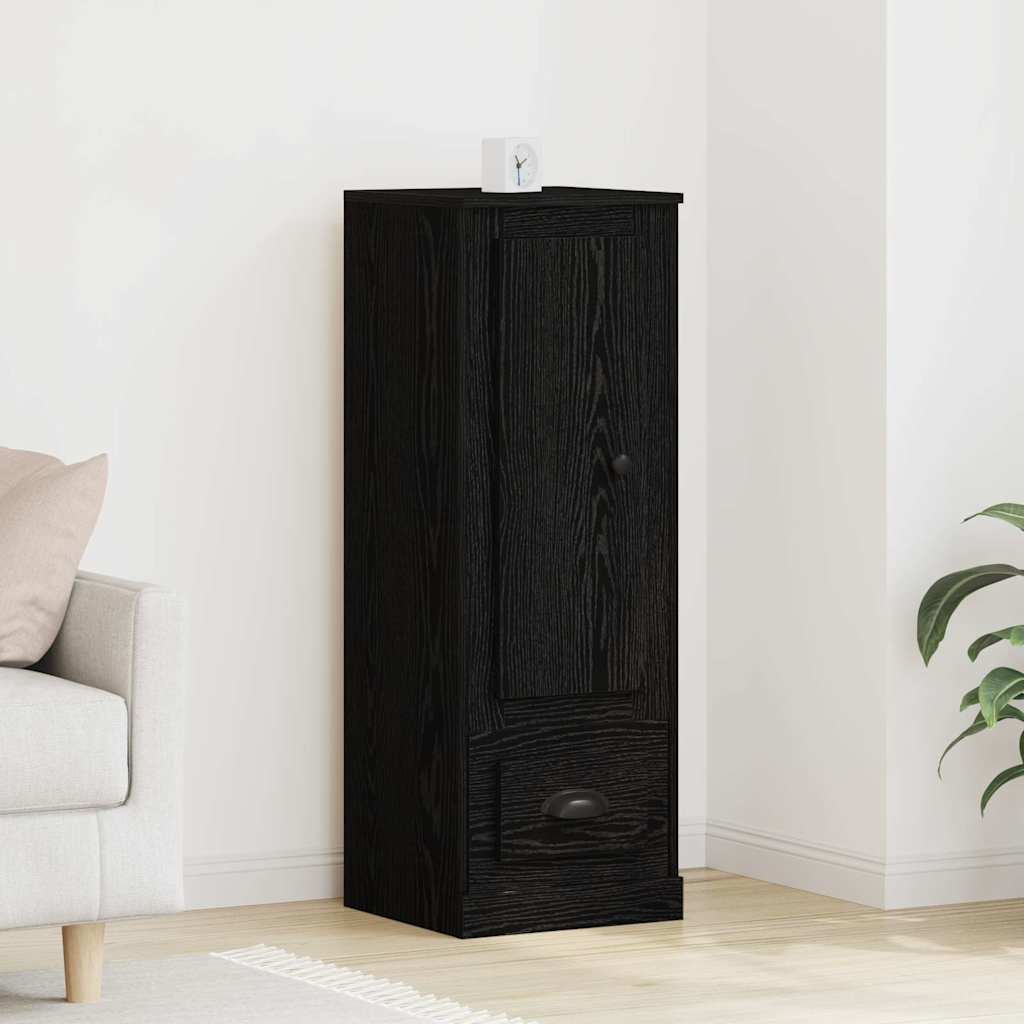 Highboard Schwarz Eichen-Optik 36 x 35.5 x 103.5 cm