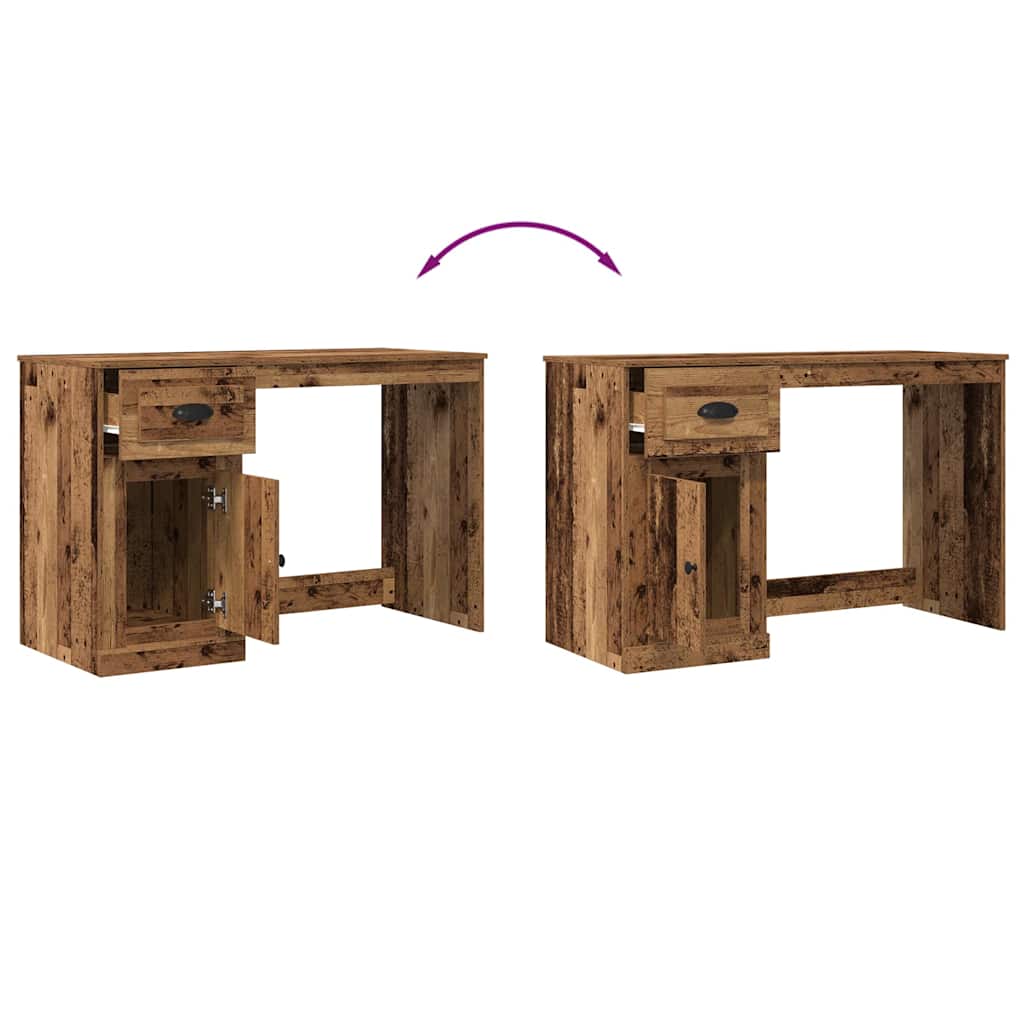 Schreibtisch mit Tür Altholz 50 x 115 x 75 cm Holzwerkstoff