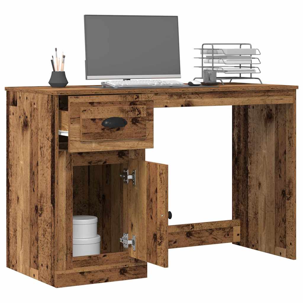 Schreibtisch mit Tür Altholz 50 x 115 x 75 cm Holzwerkstoff