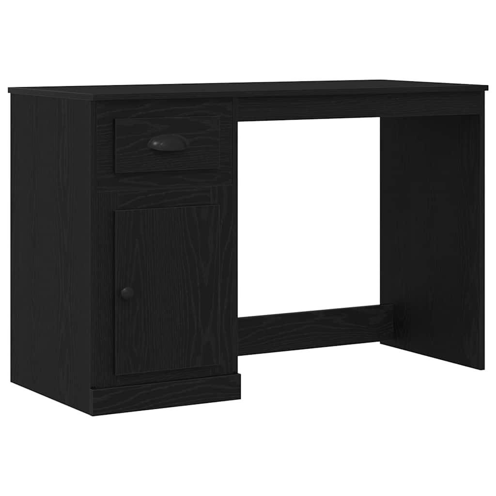 Schreibtisch mit Speicher Schwarz Eichen-Optik 50 x 115 x 75 cm