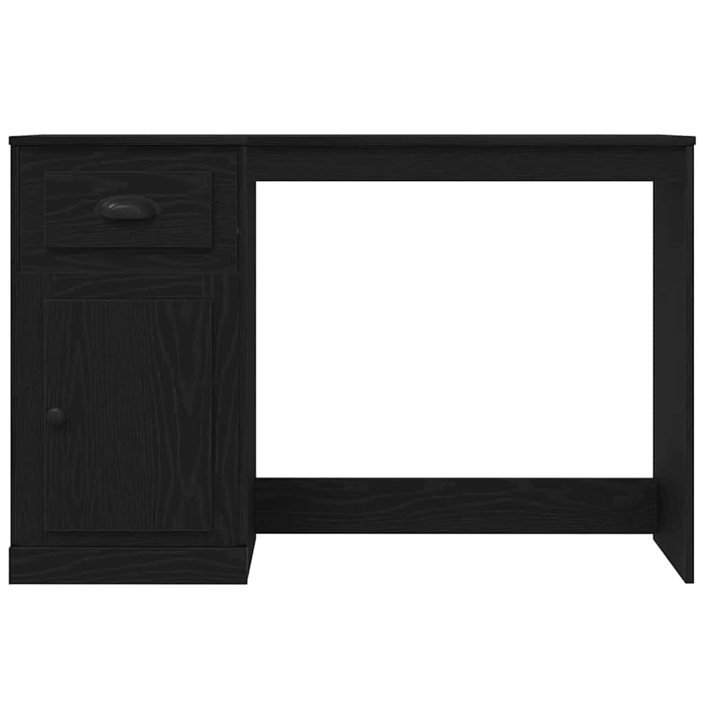 Schreibtisch mit Speicher Schwarz Eichen-Optik 50 x 115 x 75 cm