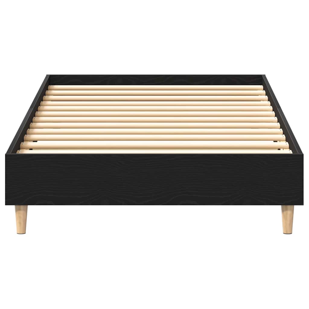 Bettrahmen Schwarz Eichen-Optik 203 x 93 x 25 cm Holzwerkstoff