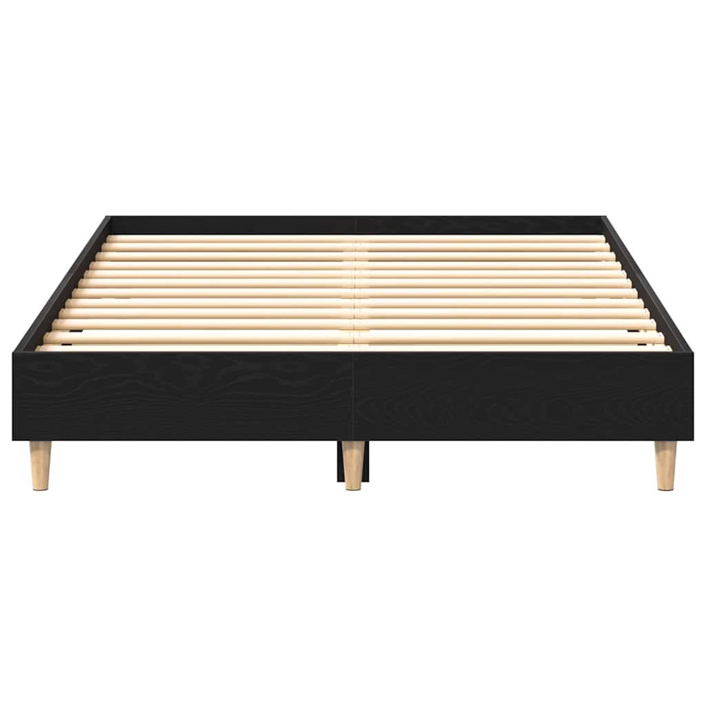 Bettrahmen Schwarz Eichen-Optik 193 x 143 x 25 cm Holzwerkstoff