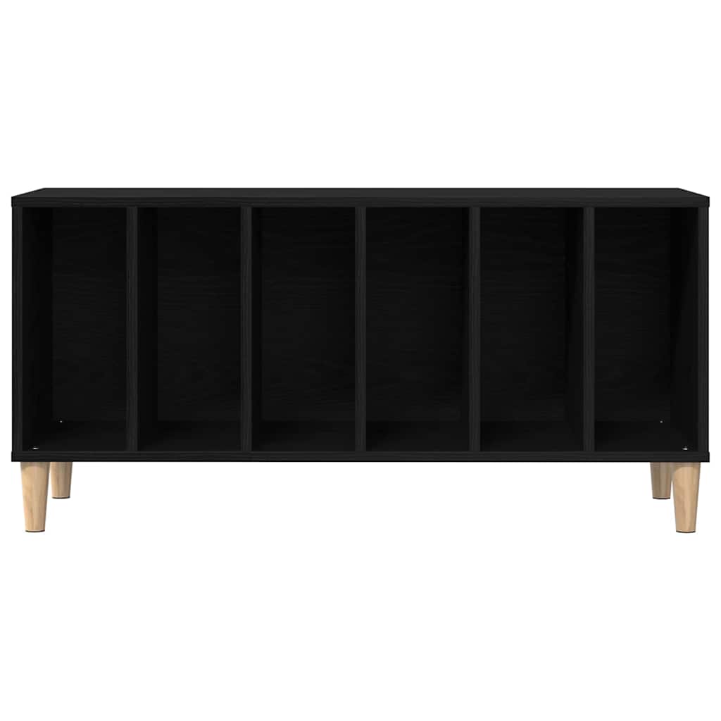 Schallplattenschrank Schwarz Eichen-Optik 100 x 38 x 48 cm