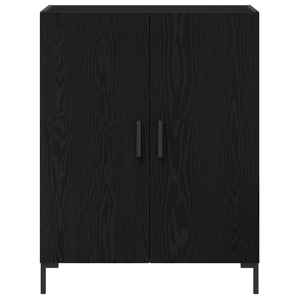Sideboard Schwarz Eichen-Optik 69,5 x 34 x 90 cm Holzwerkstoff