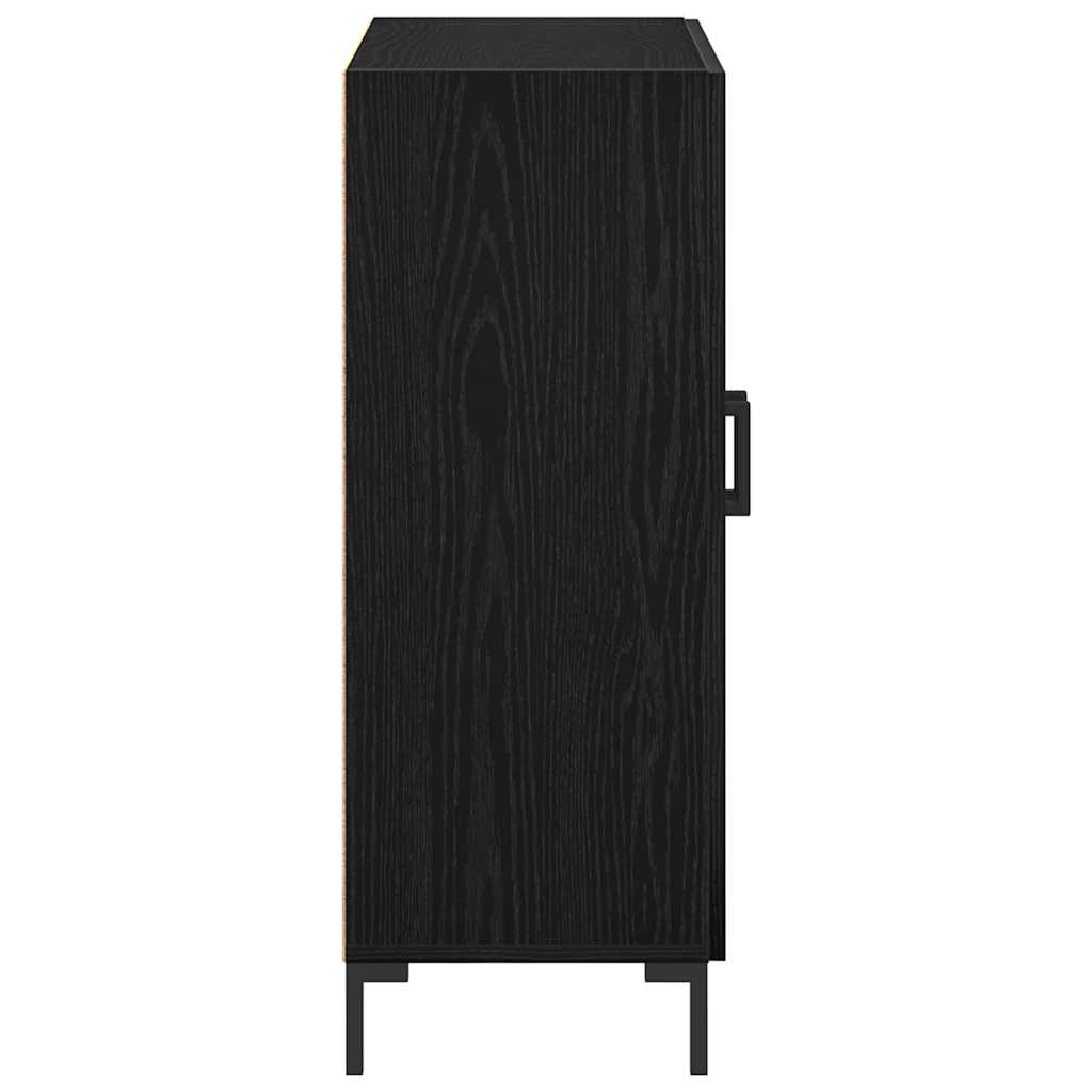 Sideboard Schwarz Eichen-Optik 69,5 x 34 x 90 cm Holzwerkstoff
