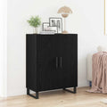 Sideboard Schwarz Eichen-Optik 69,5 x 34 x 90 cm Holzwerkstoff