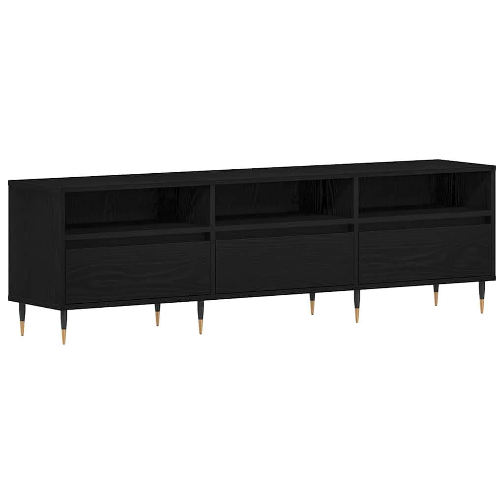 TV-Schränk Schwarz Eichen-Optik 150 x 30 x 44,5 cm