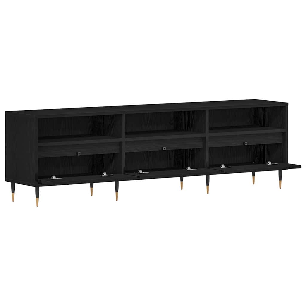 TV-Schränk Schwarz Eichen-Optik 150 x 30 x 44,5 cm