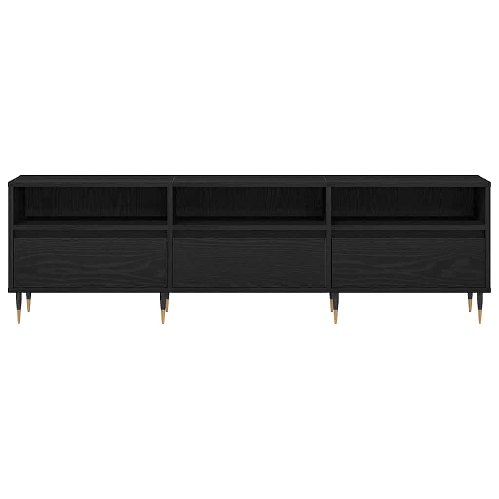 TV-Schränk Schwarz Eichen-Optik 150 x 30 x 44,5 cm