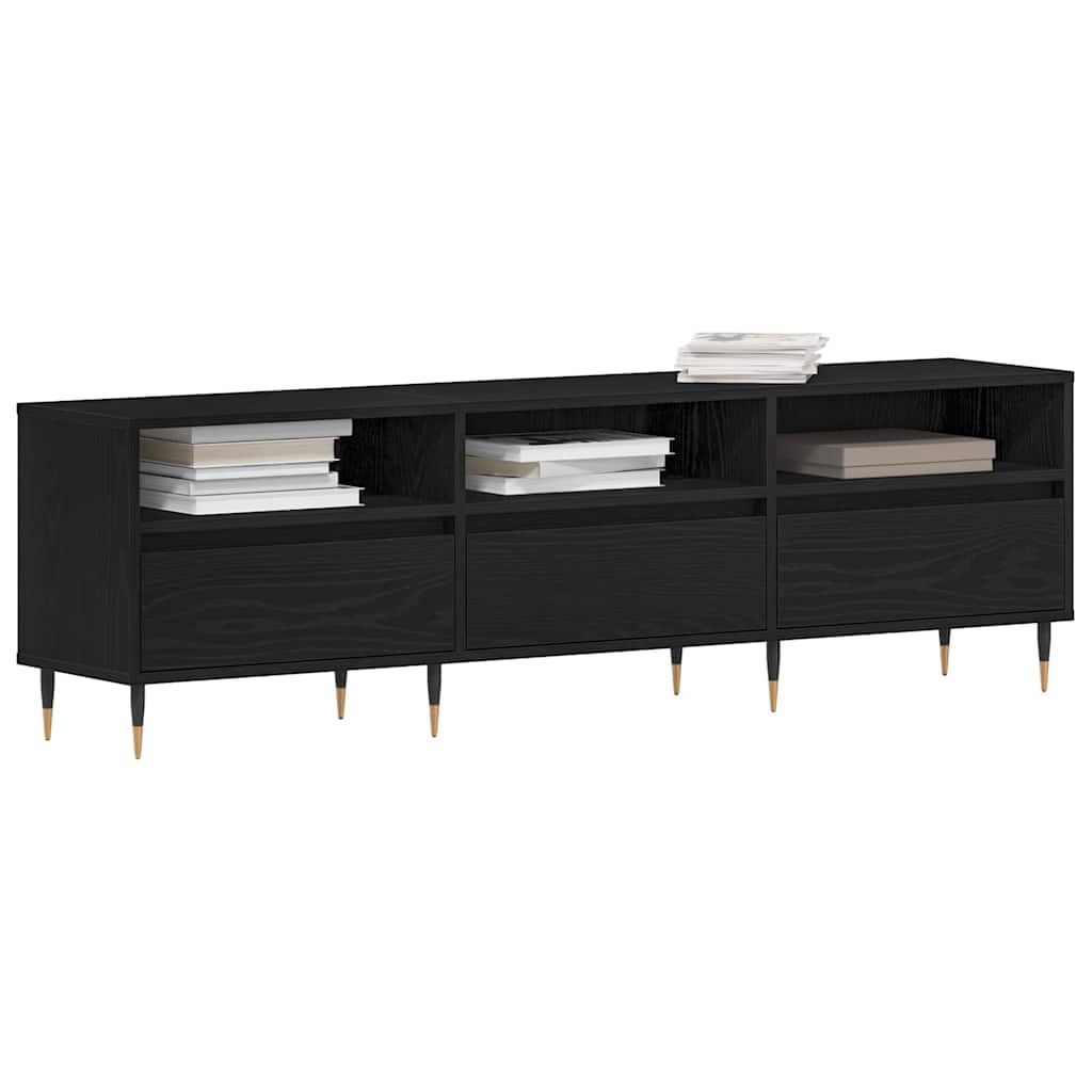 TV-Schränk Schwarz Eichen-Optik 150 x 30 x 44,5 cm