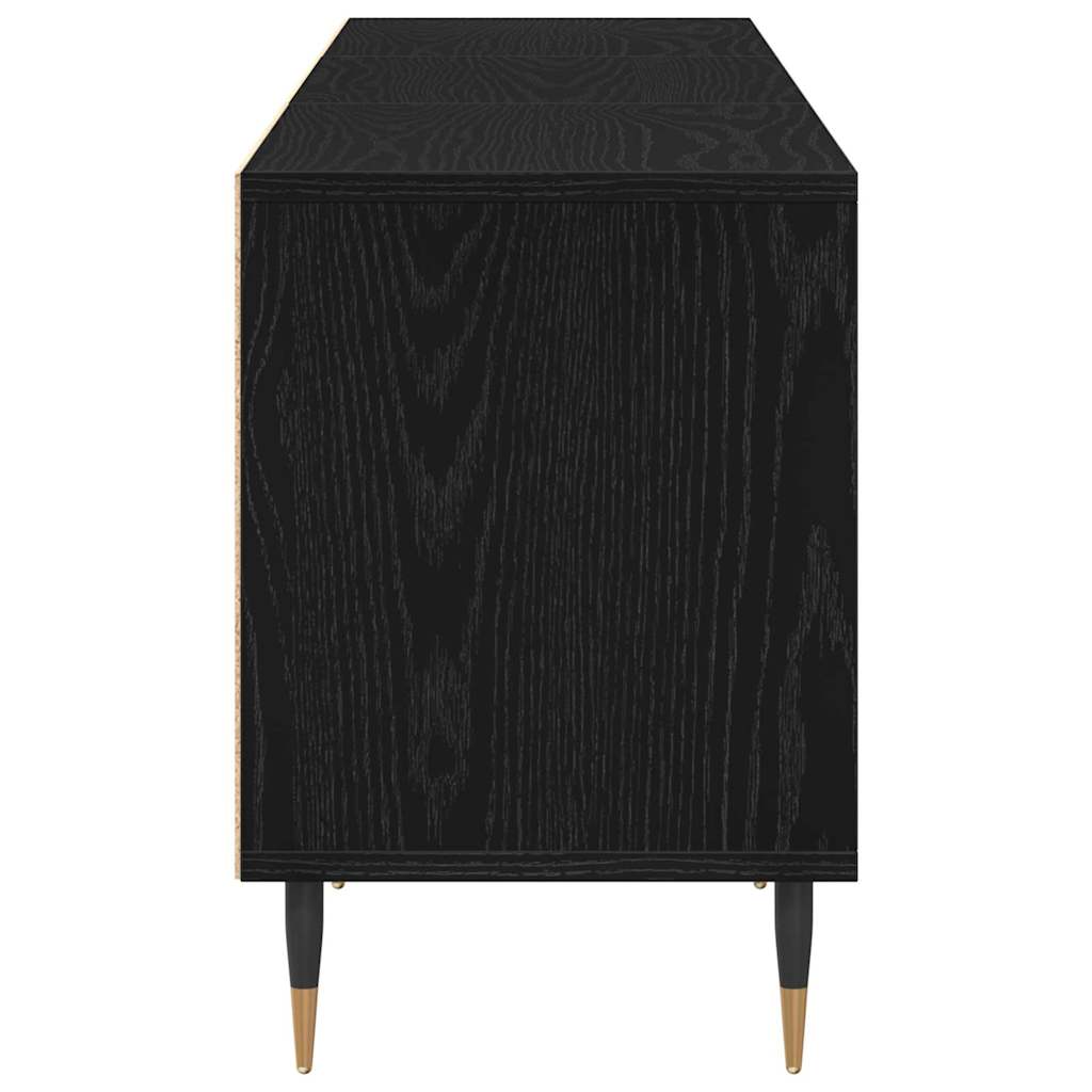 TV-Schränk Schwarz Eichen-Optik 150 x 30 x 44,5 cm