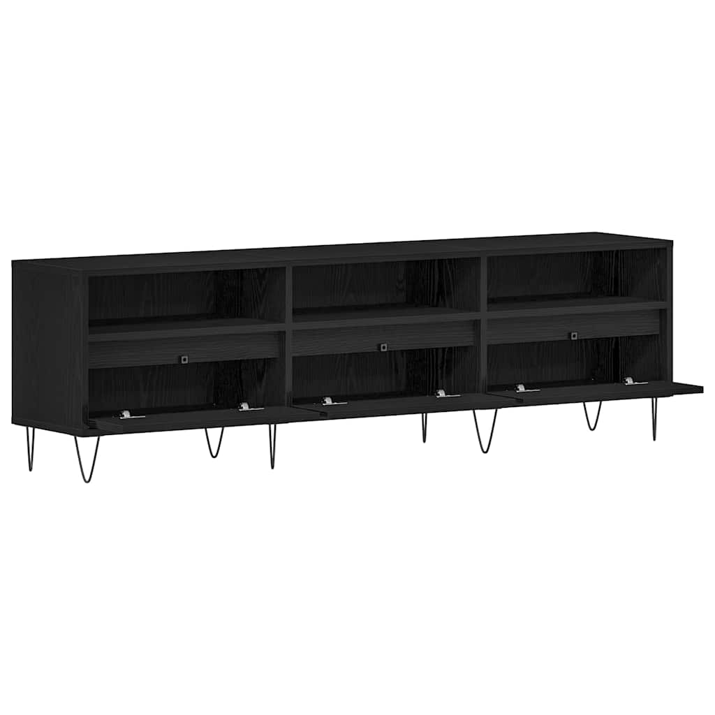 TV-Schränk Schwarz Eichen-Optik 150 x 30 x 44,5 cm