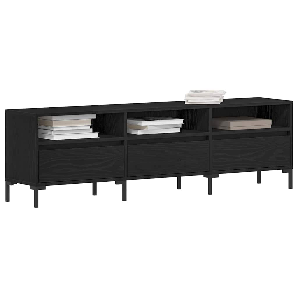 TV-Schränk Schwarz Eichen-Optik 150 x 30 x 44,5 cm