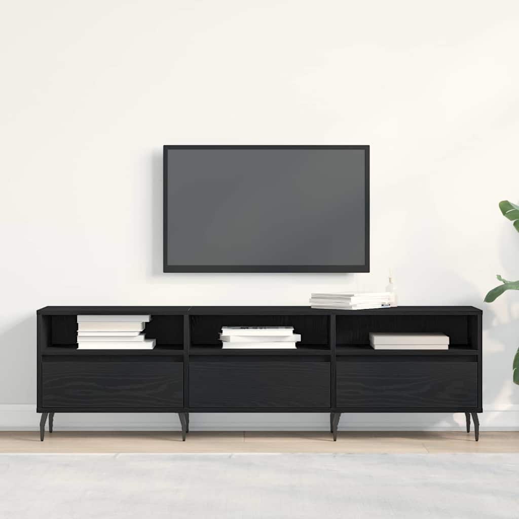 TV-Schränk Schwarz Eichen-Optik 150 x 30 x 44,5 cm