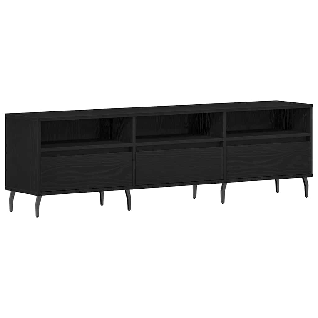 TV-Schränk Schwarz Eichen-Optik 150 x 30 x 44,5 cm