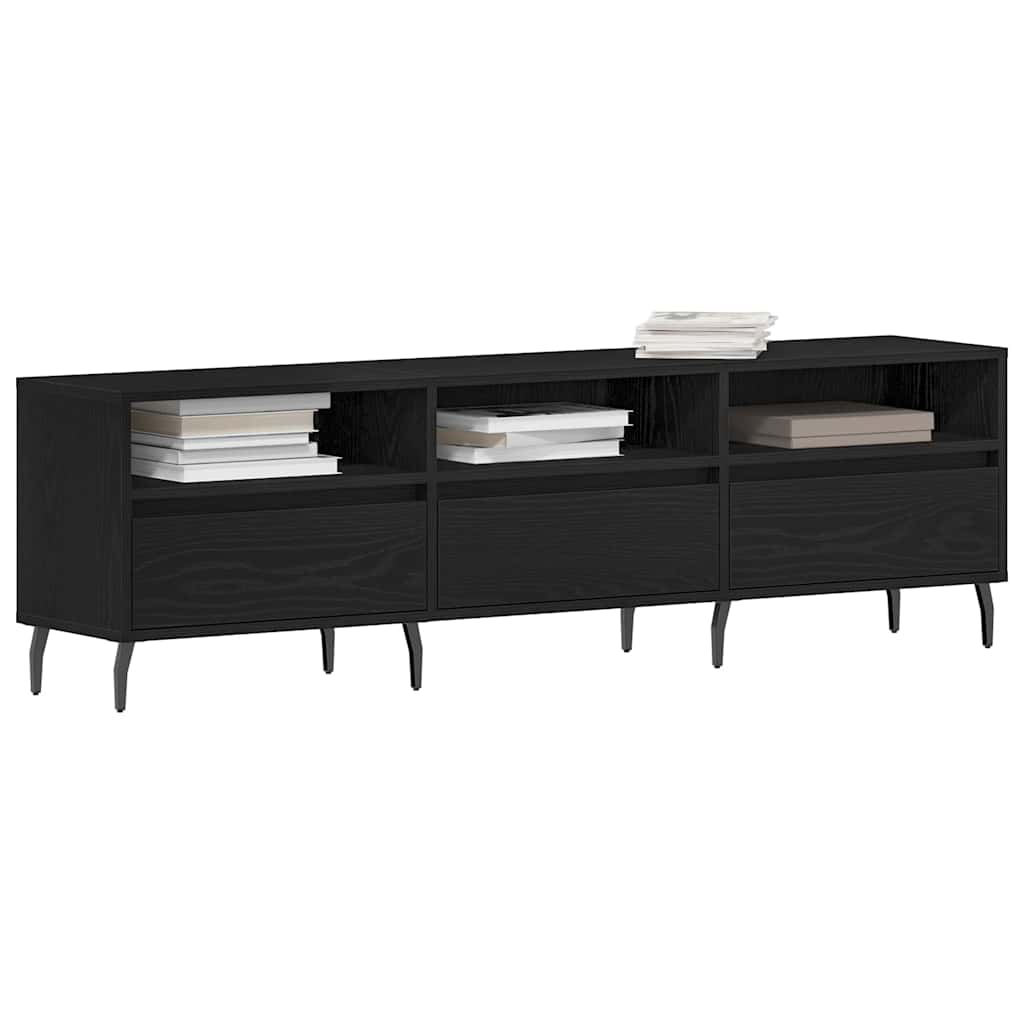 TV-Schränk Schwarz Eichen-Optik 150 x 30 x 44,5 cm