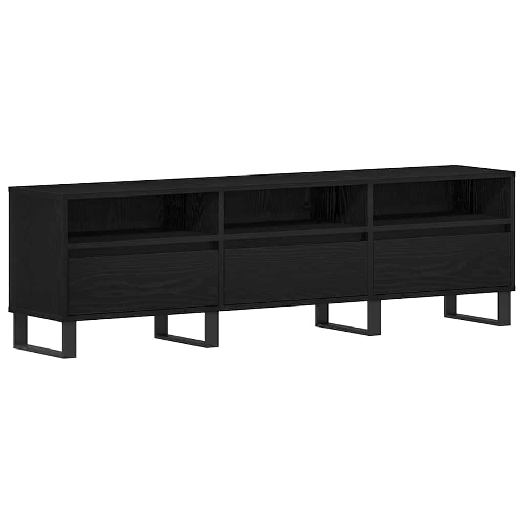 TV-Schränk Schwarz Eichen-Optik 150 x 30 x 44,5 cm