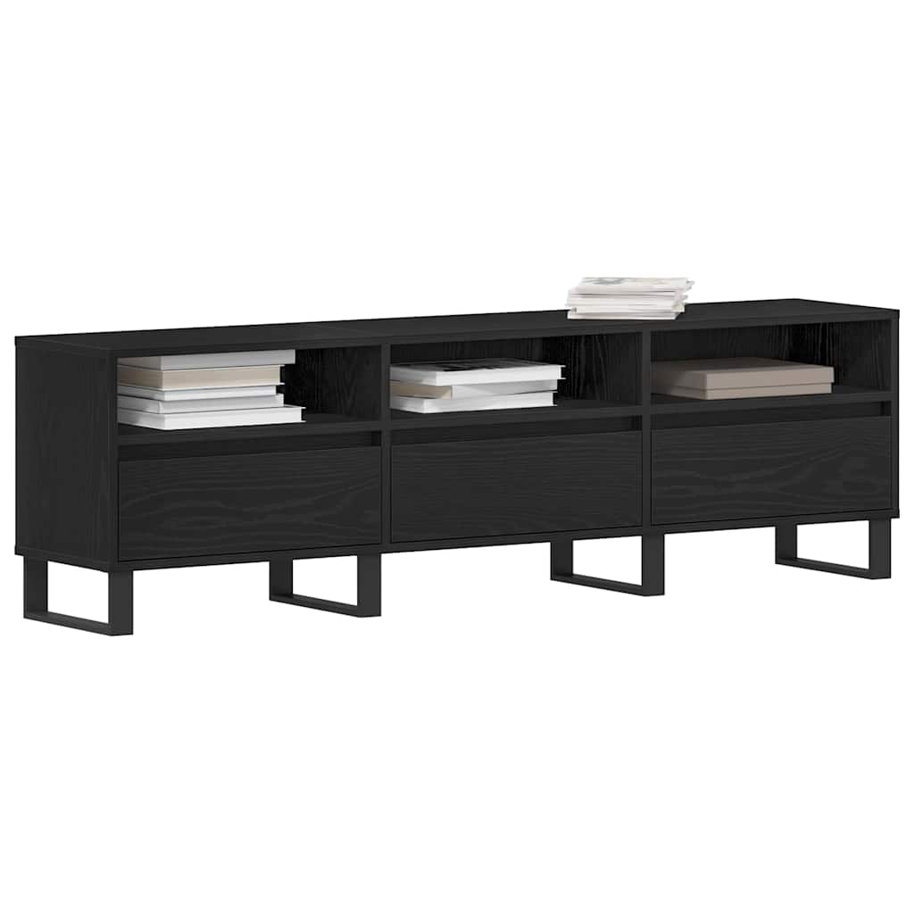 TV-Schränk Schwarz Eichen-Optik 150 x 30 x 44,5 cm