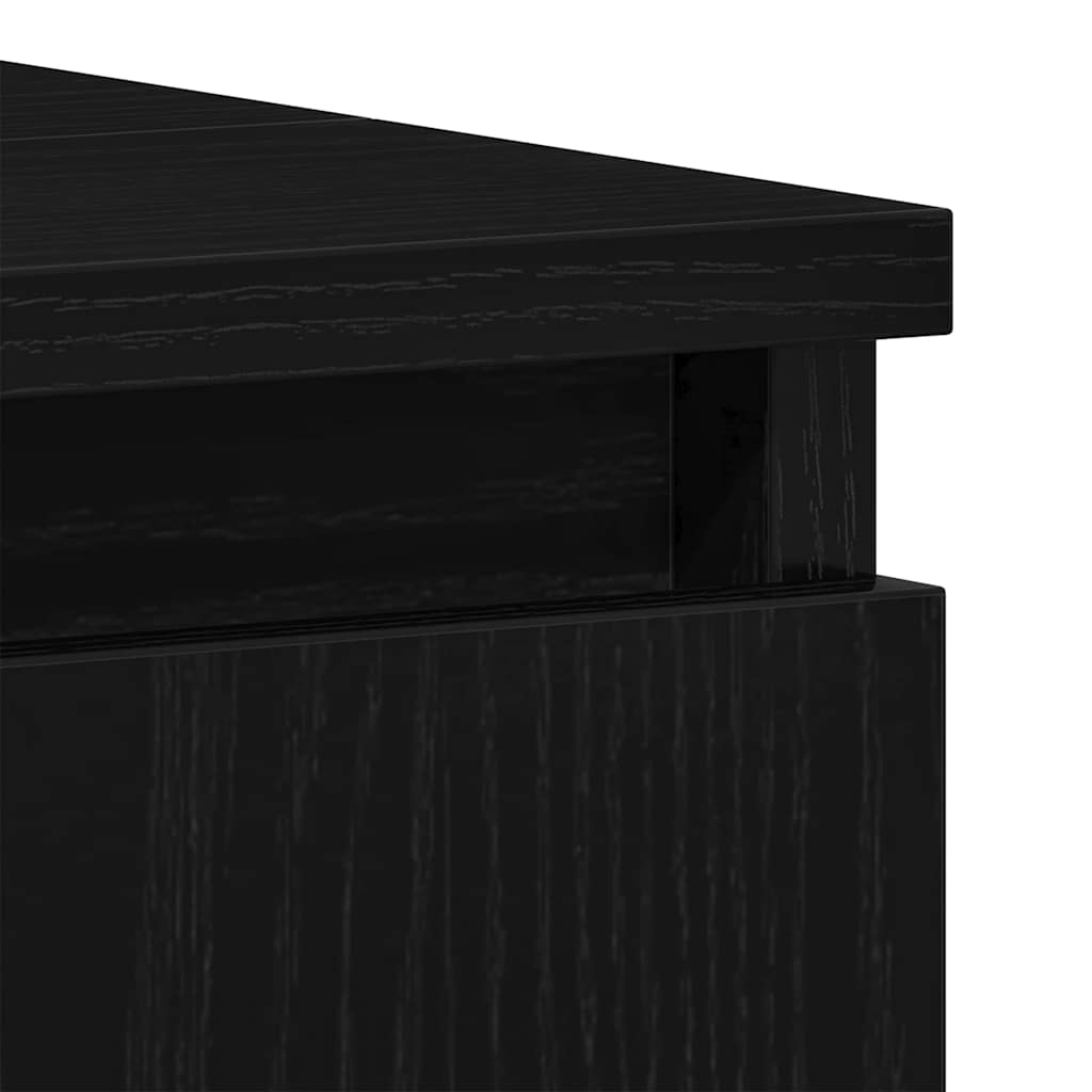 Waschbeckenschrank mit Tür Schwarz Eichen-Optik 65 x 33 x 60 cm
