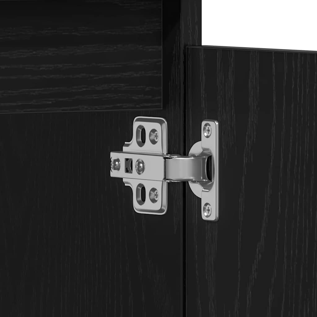 Badezimmerschrank mit Tür Schwarz Eichen-Optik 80 x 33 x 60 cm