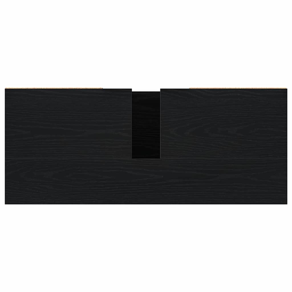 Badezimmerschrank mit Tür Schwarz Eichen-Optik 80 x 33 x 60 cm