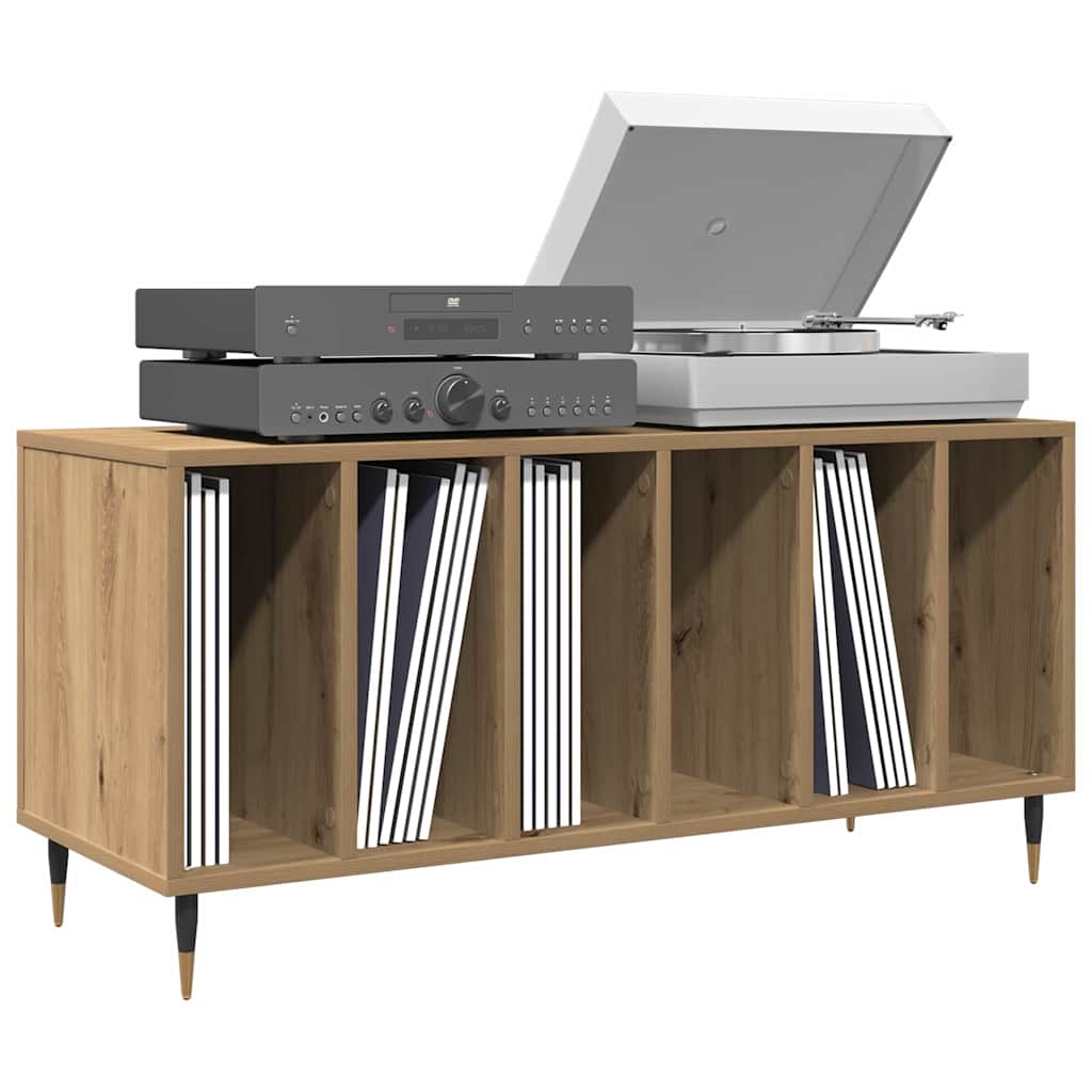 Schallplattenschrank mit Regal Artisan-Eiche 100 x 38 x 48 cm