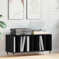 Schallplattenschrank Schwarz Eichen-Optik 100 x 38 x 48 cm