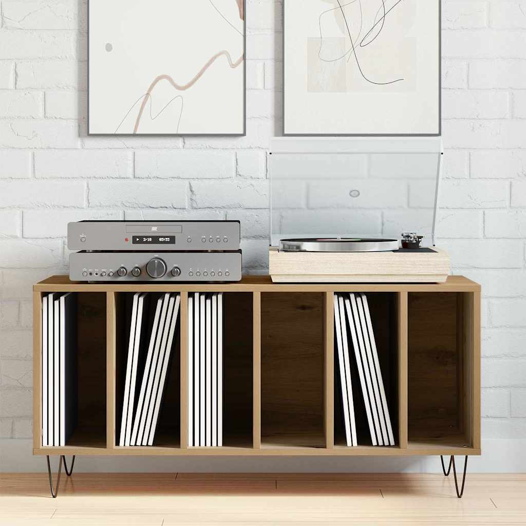 Schallplattenschrank mit Regal Artisan-Eiche 100 x 38 x 48 cm