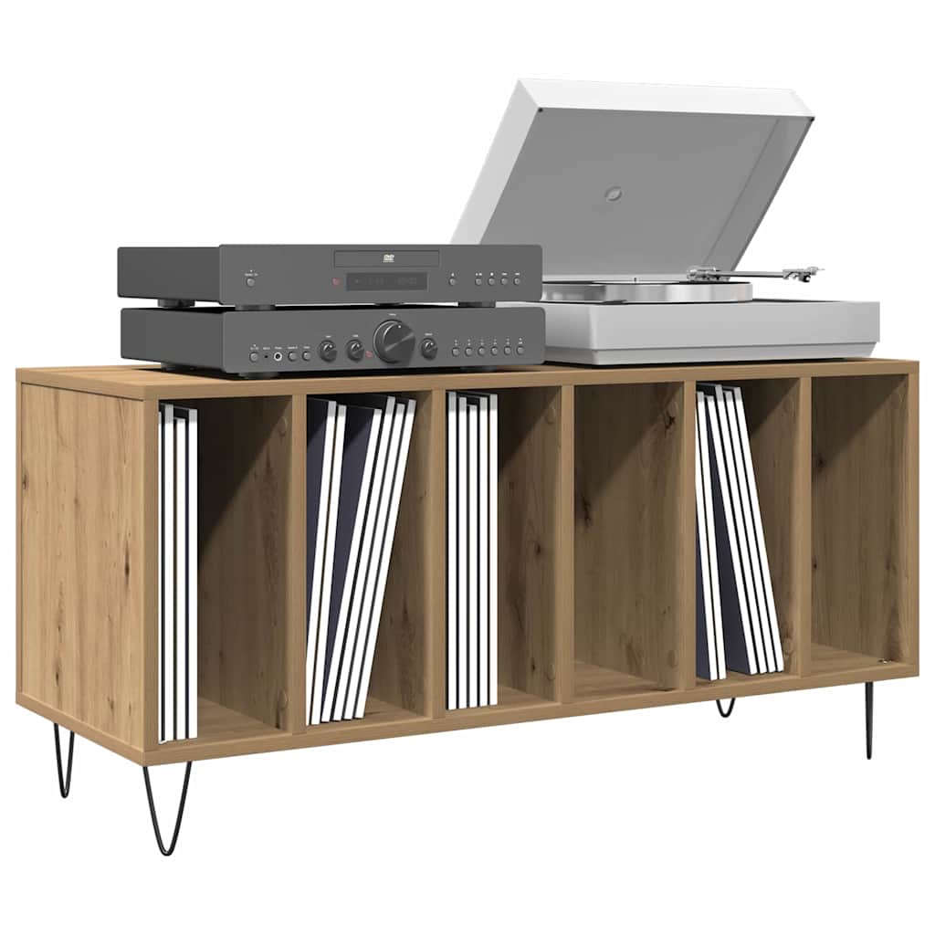 Schallplattenschrank mit Regal Artisan-Eiche 100 x 38 x 48 cm