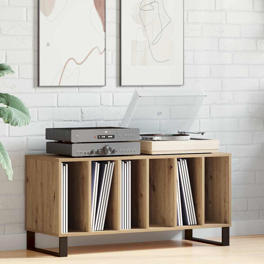 Schallplattenschrank mit Regal Artisan-Eiche 100 x 38 x 48 cm