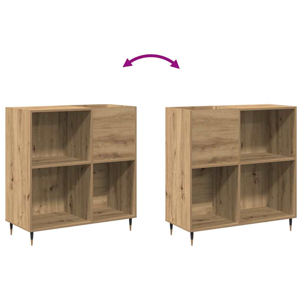 Schallplattenschrank mit Regal Artisan-Eiche 85 x 38 x 89 cm