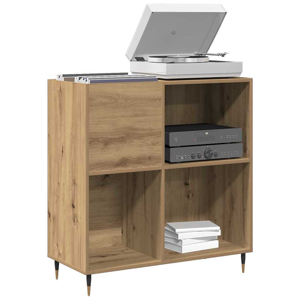 Schallplattenschrank mit Regal Artisan-Eiche 85 x 38 x 89 cm