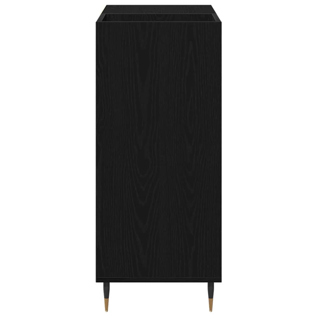 Schallplattenschrank Schwarz Eichen-Optik 85 x 38 x 89 cm