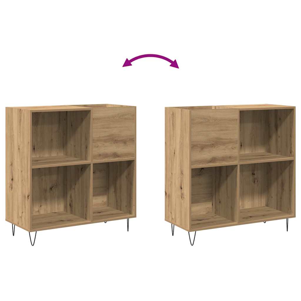 Schallplattenschrank mit Regal Artisan-Eiche 85 x 38 x 89 cm