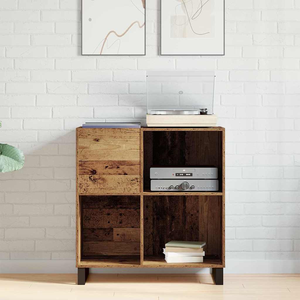 Schallplattenschrank Altholz 84,5 x 38 x 89 cm Holzwerkstoff